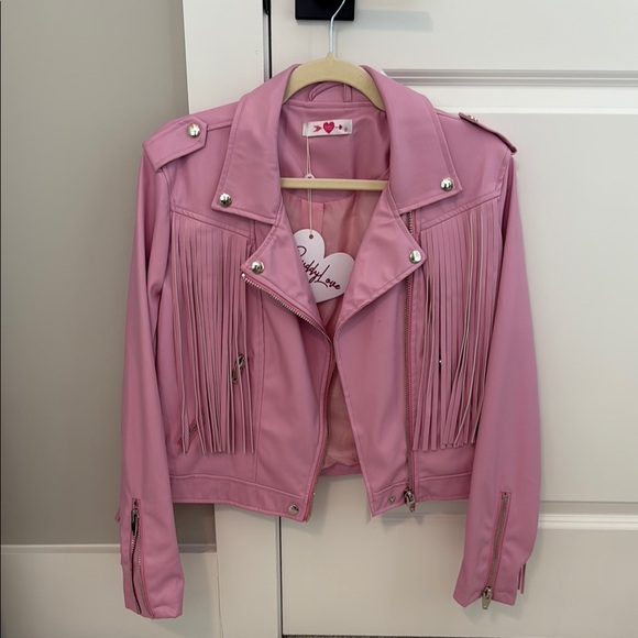 Pink Fringe Jacket - Picture 1 of 4